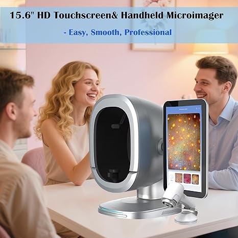 Skin Analysis Machine Professional Facial: 15.6'' HD Touchscreen, w/8-Spectrum Imaging, Before&After Comparison, AI Product Recommendation – Ideal for for Salons, Spas&Skincare Studios