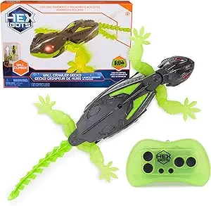 HEX BOTS Wall Crawler Gecko with Official Wall Climber Technology, Rechargeable Remote Control Robot Kids Toys, Prank Toys for Boys & Girls Ages 4 & Up