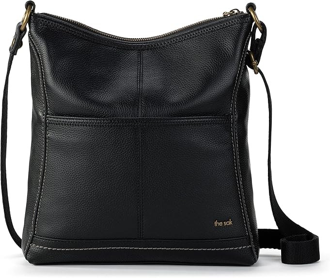 The Sak Womens Iris Crossbody in Leather Casual Purse With Adjustable Strap Zipper Pockets
