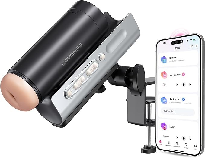 LOVENSE Solace Pro Automatic Male Masturbator,App Remote Control Thrusting Blowjob Machine with Immersive AI/VR Experience Adjustable Male Stroker Sex Toys for Men Pleasure