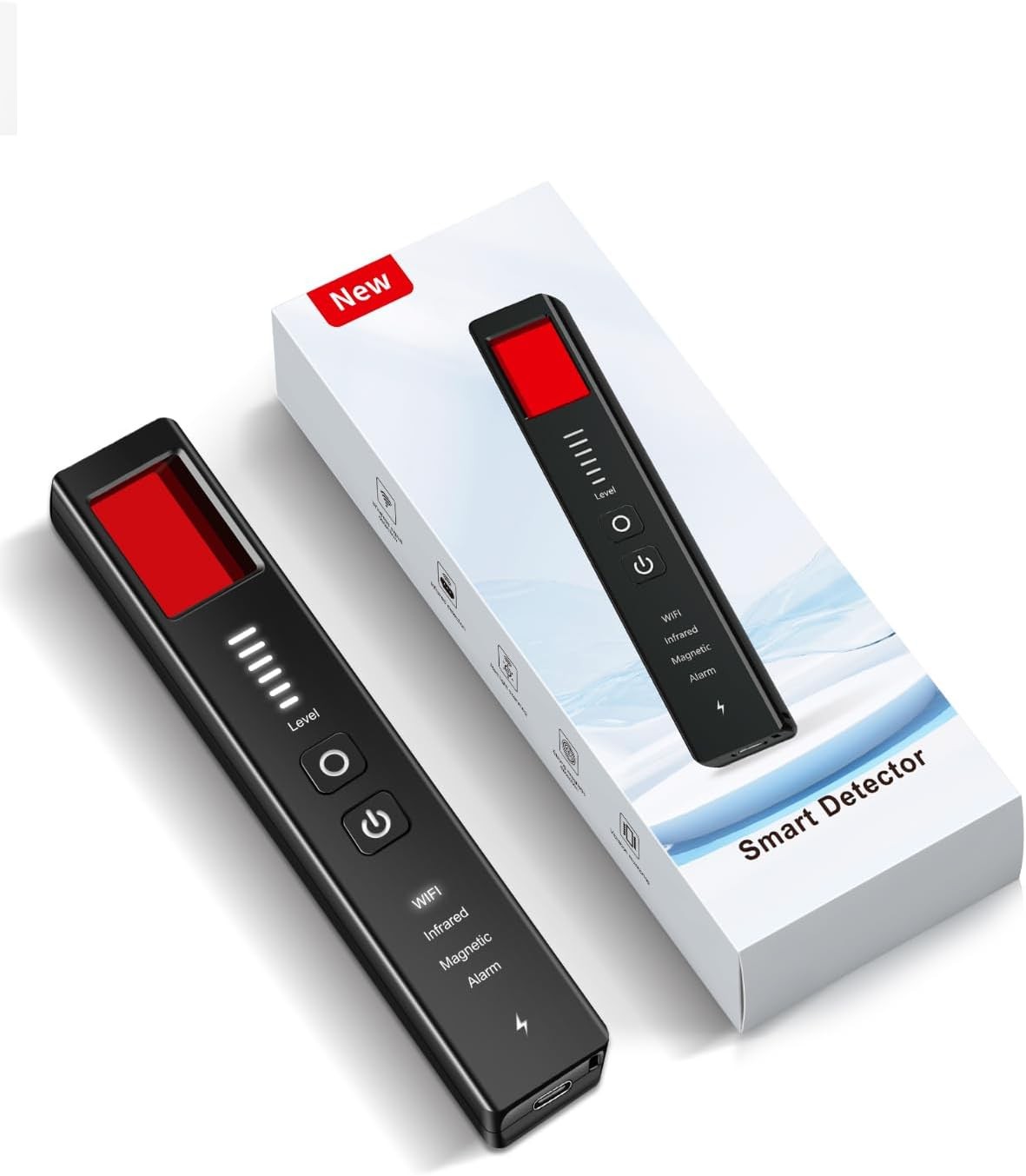 COTINSE Hidden Camera Detectors for Travel, Spy Camera Finder, Portable Hidden Bug and Camera Detector, GPS Tracker Detector with 6 Levels Sensitivity for Hotel, Car, Office, Airbnb